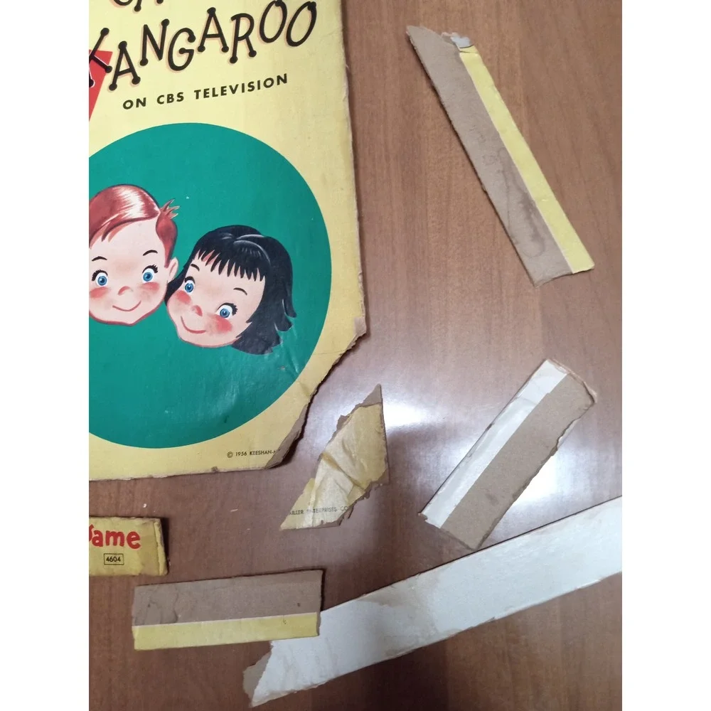 Captain Kangaroo Tic Tac‎ Roo Game Milton Bradley Vintage 1956 CBS Television